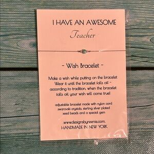 Wish Bracelet with Swarovski Crystal